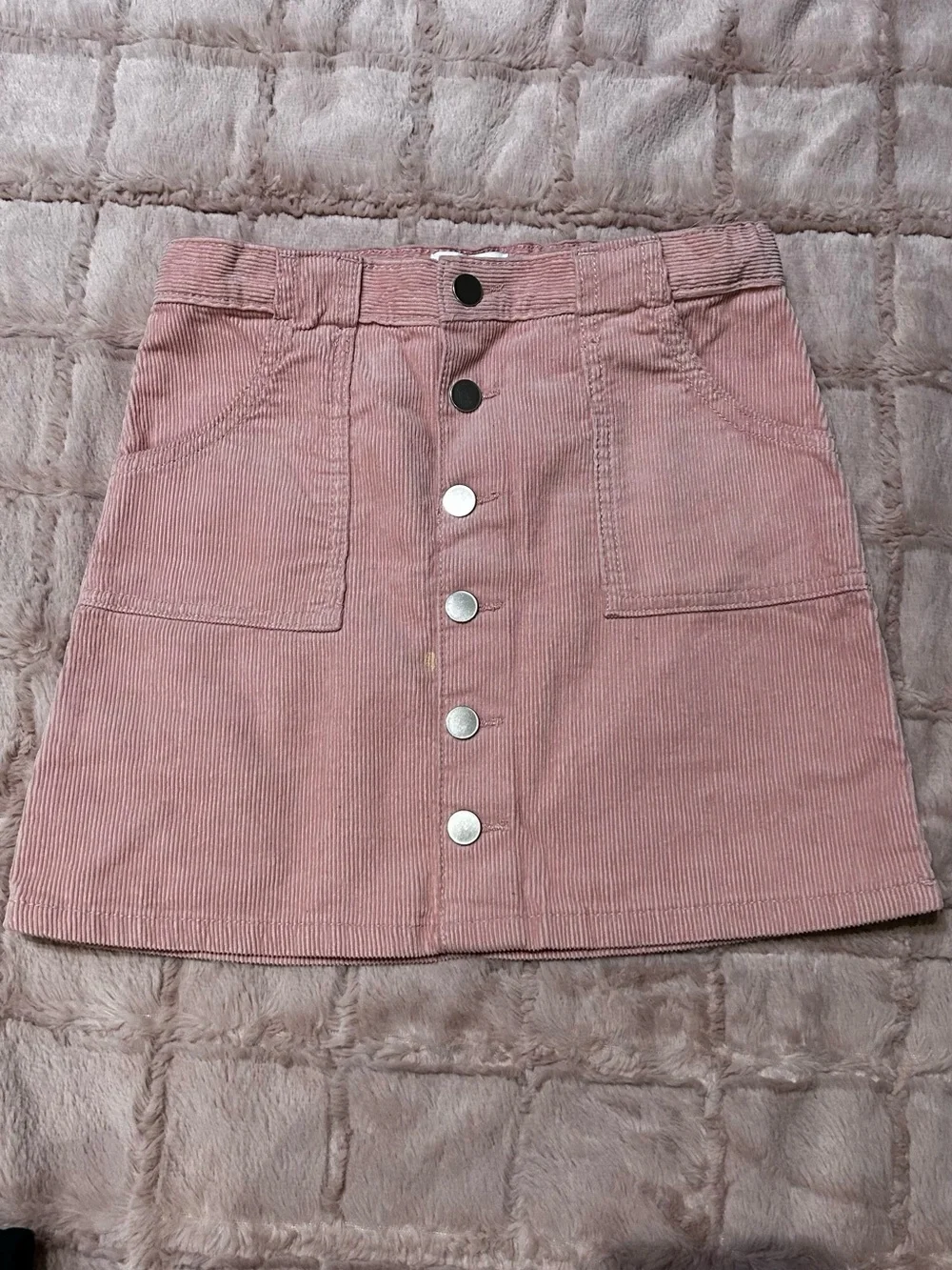 The Children's Place Pink Corduroy Button-Front A-Line Skirt